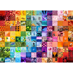 Brain Tree - Vibrant Tiles 1000 Piece Puzzle for Adults - Unique Puzzles for Adults 1000 Pieces and up with Droplet Technology for Anti glare & Soft Touch - 275iLx195iW