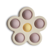 mushie Flower Press Toy (Soft LilacDaffodilIvory)