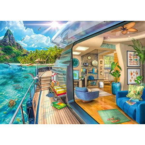Ravensburger Tropical Island Charter 1000 Piece Jigsaw Puzzle For Adults - 16948 - Every Piece Is Unique, Softclick Technology Means Pieces Fit Together Perfectly