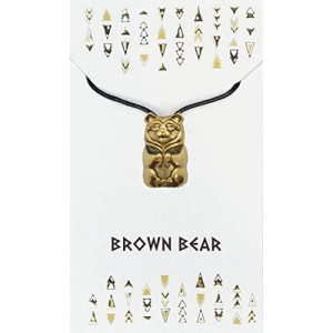 My Totem Tribe Bear Spirit Animal Tribal Bead Necklace Brown Bear Chitwhins Motherly Love Strength