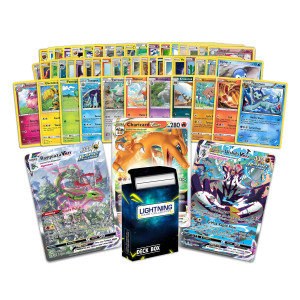 Lightning card collection 3 VmaxVstar Bundle no duplicates Includes Ultra Rare cards Rainbow Rare cards with a Deck Box