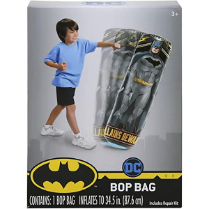 What Kids Want Batman Punching Bag For Kids - Freestanding Inflatable Boxing Bag Indoor And Outdoor Kids Bop Bag Toy For Exercise And Play, Durable Heavy Duty Stress Relief Punch Bag - 34.5 Inch Tall