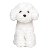 WEIgEDU Toy Poodle Stuffed Animal Bichon Frise Maltese Dog Puppy Plush Toy for girls Boys Kids Babies Birthday Easter Bedtime gifts 126 White