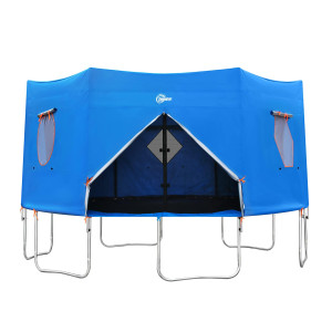 Zoomster 14Ft Trampoline Tent, Fits For 14Ft Straight Pole Round Trampoline Tent Cover (Fit For 6 Straight Pole Trampoline, Tent Only), Blue