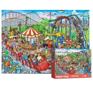 Antelope - 1000 Piece Puzzle for Adults, Roller coaster Jigsaw Puzzles 1000 Pieces, Theme Park Puzzle, High Resolution, Matte Finish, Smooth Edging, No Dust Exciting Puzzles