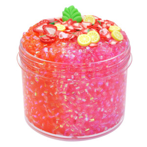Newest crunchy Slime glimmer Slime with Strawberry Blitz Slime with Orange,Leaf Butter Slime kit for girls,Super Soft and Non-Sticky, Birthday gifts Party Favors for girl and Boys (12oz)
