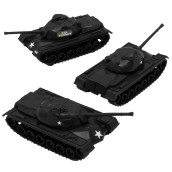 TimMee Toy Tanks for Plastic Army Men - Black WW2 3pc - Made in USA