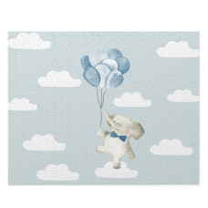 Baby Elephant Floating in the clouds Jigsaw Puzzle 500-Piece(D0102HSZIRW)