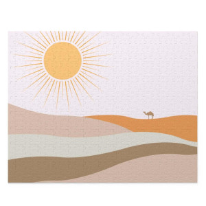 Desert Sun Art Jigsaw Puzzle 500-Piece(D0102HSZIZg)