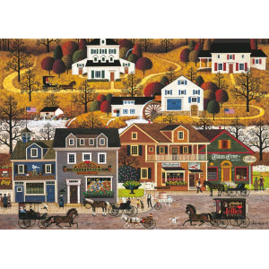 500 Large Piece Jigsaw Puzzle - charles Wysocki - Hawkriver Hollow - Jigsaw for Active Thinking Party Entertainment,challenging and Stimulating Puzzle game,Funny gifts