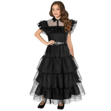 MJUEO Wednesday Addams Dress for Kids girls gothic Dress Halloween costumes cosplay Party Dress for 5-12 Years girls