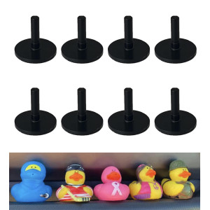 TEYOUYI 8pcs Duck Plug - Rubber Duck Mount,Flock Locker Rubber Duck Holder for Jeep Dash and Fixed Display,gift for Jeep Lover,BlackExcluding Rubber Duck
