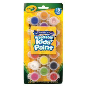 Crayola Washable Kids Paint Assorted Colors 18 Each Pack Of 3