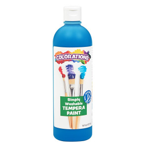 Colorations Wsttu Washable Tempera Paint 16 Fl Oz Turquoise Non Toxic Vibrant Bold Kids Paint Craft Hobby Fun Art Su