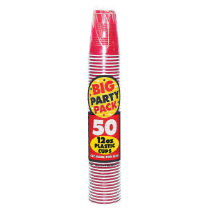 Gold Plastic Cups 12 Oz 50 Count Stackable Heavyduty Ecofriendly Party Drinkware Vibrant Color Ultimate Durability