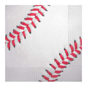 Unique Multicolor Baseball Party Napkins, 16ct, 6.5"