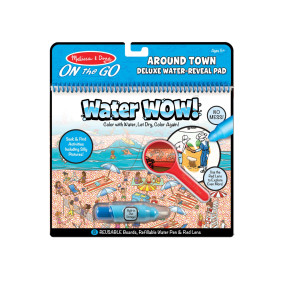 Melissa Doug On The Go Water Wow Reusable Waterreveal Deluxe Activity Pad Around Town