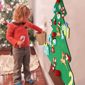 Ourwarm Diy Felt Christmas Tree With Ornaments 3Ft Felt Christmas Tree For Kids Xmas Gifts And Christmas Door Wall Hanging Dec