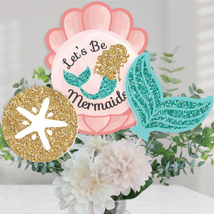 Big Dot Of Happiness Lets Be Mermaids Baby Shower Or Birthday Party Centerpiece Sticks Table Toppers Set Of 15