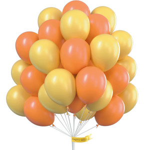 Partywoo Orange Yellow Balloons 60 Pcs 12 Inch Yellow Balloons Dark Yellow Balloons Deep Orange Balloons Orange Balloons For