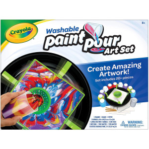 Crayola Washable Paint Pour Set 20Pc Paint Set Gift For Kids 8 9 10 11