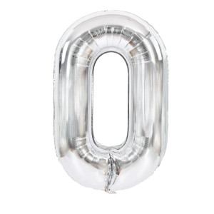 Toniful 40 Inch Silver Large Numbers Balloons 09 Number 0 Digital 0 Helium Balloons Foil Mylar Big Number Balloons For Birthd