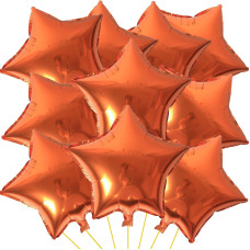 Kalor 18 Inch Orange Star Mylar Balloons 10 Pcs Star Shape Foil Balloon Helium Balloons For Wedding Baby Shower Birthday Part