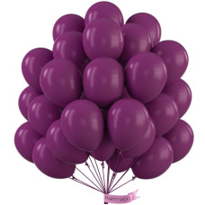 Partywoo Plum Balloons 100 Pcs 10 Inch Boho Purple Balloons Dark Purple Balloons For Balloon Garland Or Balloon Arch As Birthd