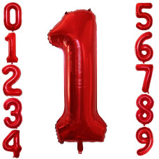 Goer Red Foil Balloons Number 1 Huge Number Balloons For 1St Birthday Party Supplies Anniversary Decorations 3 Pcs 42 Inch 32 I