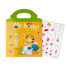 Reusable Stickers Book My Body The First Body Activity Sticker Book For Kids Educational Baby Book For Kids 1 Year Toddler Toy