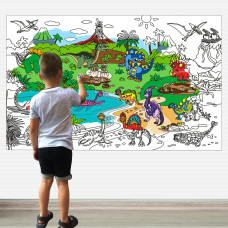 Alex Art Giant Coloring Poster Dinosaur Jumbo Coloring Book Sheet For Kids Ages 48 Big Large Coloring Pages Posters To Col