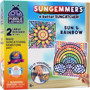 Sungemmers Window Art Kit For Kids Gem Art Suncatcher 7 6 Year Old Girl Birthday Gift Ideas Christmas Gifts For 4 5 6 7 8 9