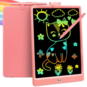 13 Inch Lcd Writing Tablet Toys For 3 4 5 6 7 8 Year Old Boys Girls Gifts Colorful Drawing Board Writing Doodle Pad Portable S