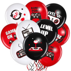 Video Game Party Balloons Set Game Birthday Party Balloons Game Theme Balloons Decorations Gaming Black Latex Balloons For Teens