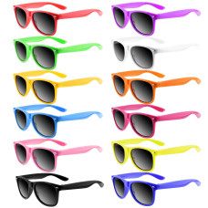 Tuparka 12 Pack Sunglasses Neon Colors Sunglasses Party Favors Goody Bag Fillers Bulk For Birthday Party Beach Pool Party 12 Co