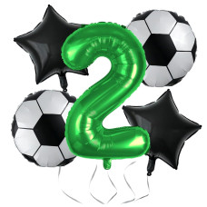 Soccer Balloons 2Nd Birthday Decorations For Boys Soccer Birthday Party Supplies World Cup Soccer Sports Theme Party Decoration