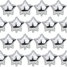 Moukiween Star Balloons,50 Pieces 10 Inch Silver Star-Shape Foil Balloons Mylar Balloons For Party Decorations