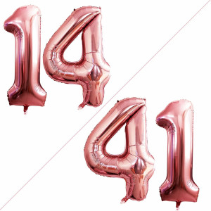 Goer Number 14 Balloons For 14Th Birthday Sweet 14 Party Decorations 42 Inch Jumbo Foil Helium 41 Balloons For 41St Birthday Par