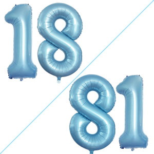 Goer Number 18 Balloons For 18Th Birthday Sweet 18 Party Decorations 42 Inch Jumbo Foil Helium 81 Balloons For 81St Birthday Par