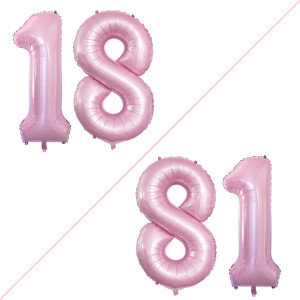 Goer Number 18 Balloons For 18Th Birthday Sweet 18 Party Decorations 42 Inch Jumbo Foil Helium 81 Balloons For 81St Birthday Par