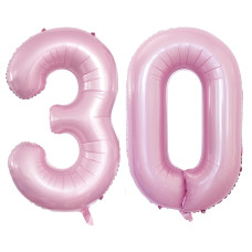 Goer Number 30 Balloons For 30Th Birthday Party Decorations 42 Inch Jumbo Foil Helium Balloons For 30Th Anniversary Light Pink