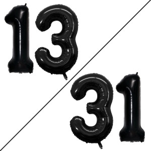 Goer Number 13 Balloons For 13Th Birthday Sweet 13 Party Decorations 42 Inch Jumbo Foil Helium 31 Balloons For 31St Birthday Par