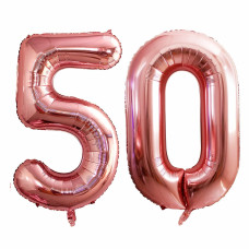 Goer Number 50 Balloons For 50Th Birthday Party Decorations 42 Inch Jumbo Foil Helium Balloons For 50Th Anniversary Rose Gold