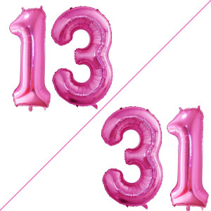 Goer Number 13 Balloons For 13Th Birthday Sweet 13 Party Decorations 42 Inch Jumbo Foil Helium 31 Balloons For 31St Birthday Par