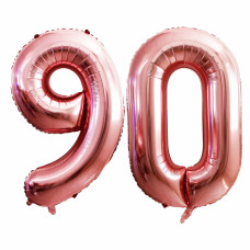 Goer Number 90 Balloons For 90Th Birthday Party Decorations 42 Inch Jumbo Foil Helium Balloons For 90Th Anniversary Rose Gold