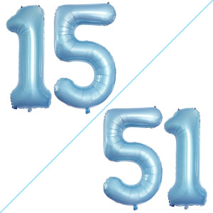 Goer Number 15 Balloons For 15Th Birthday Sweet 15 Party Decorations 42 Inch Jumbo Foil Helium 51 Balloons For 51St Birthday Par