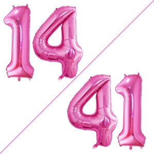 Goer Number 14 Balloons For 14Th Birthday Sweet 14 Party Decorations 42 Inch Jumbo Foil Helium 41 Balloons For 41St Birthday Par