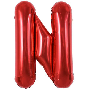 Toniful 40 Inch Large Bright Red Letter Balloons Az Giant Jumbo Helium Foil Mylar Big Letter N Balloons For Birthday Party Ann