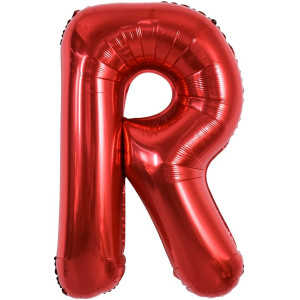 Toniful 40 Inch Large Bright Red Letter Balloons Az Giant Jumbo Helium Foil Mylar Big Letter R Balloons For Birthday Party Ann