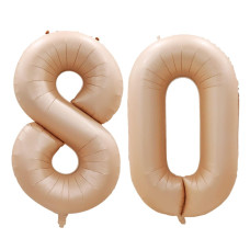 Goer Number 80 Balloons For 80Th Birthday Party Decorations 42 Inch Jumbo Foil Helium Balloons For 80Th Anniversary Caramel